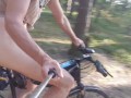 Short video 💖 Naked on a bike 🚵 in the park👍