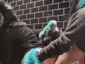 Teenage Furries Almost Caught Fucking in Restaurant Bathroom Stifled Moans