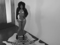 Missy Stone Babe Brunette Petite Pussy fuck with Mr. Pete high heels, bikini, swallow cum Teaser#1