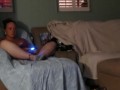 Girl Watches Guy Jerking Off While She Plays Video Games In Her Bra and Panties