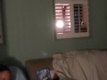 Girl Watches Guy Jerking Off While She Plays Video Games In Her Bra and Panties