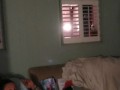 Girl Watches Hot Latino Thug Jerking Off and Fingering His Ass and Then Lets Him Cum On Her Thighs