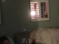 Girl Watches Hot Latino Thug Jerking Off and Fingering His Ass and Then Lets Him Cum On Her Thighs