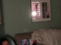 Girl Watches Hot Latino Thug Jerking Off and Fingering His Ass and Then Lets Him Cum On Her Thighs