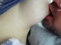 he got so horny sucking my boobs, he came in 10 seconds (my pussy was full of cum)