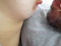 he got so horny sucking my boobs, he came in 10 seconds (my pussy was full of cum)