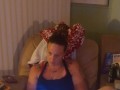 Filming My Roommate and Getting Panty Views While She Plays Video Games