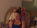 Filming My Roommate and Getting Panty Views While She Plays Video Games