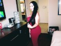 Horny tattooed Latina BBW Queen Rogue bounces her big booty on a BBC