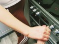 Lucky Guy Gets Sucked off - Whilst Hot Wife is Cooking