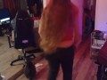 White Girl Twerking and Shaking Ass