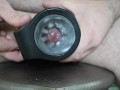 Beautiful cum from Automatic Male Masturbator