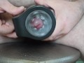 Beautiful cum from Automatic Male Masturbator