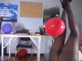 Office Obsession, The secretary in stockings Inflatables balloons masturbates with balloons. 22 1