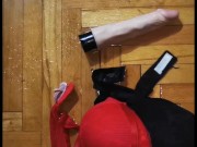 Huge squirting on my bras while fucking myself with dildo