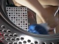 The maid washes her panties. The stranger fucked the maid in the laundry.2