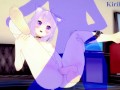 Nekomata Okayu and I have intense sex in the bedroom. - Hololive VTuber Hentai