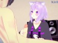 Nekomata Okayu and I have intense sex in the bedroom. - Hololive VTuber Hentai