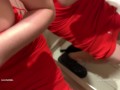 Very risky blowjob in the public fitting room 👀 We were almost caught 💦