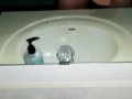 Cum in front of mirror