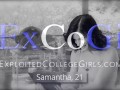 ExCoGi - Shy Super Cute 21 yo Samantha Gets Fucked Hard In Her First Porno!