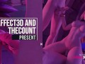 Hot babes having anal sex in a lewd 3d animation by The Count