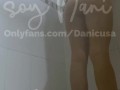 busty Latina takes a hot shower and rubs her pussy - Nani