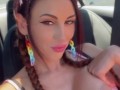 Artemisia Love flashing her big tits in the car(Twitter:Artemisialove9_IG:Artemisialove_real)