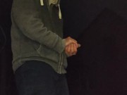 At night in the yard