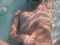 Hungarian baddy Lidia gets horny underwater with pussy