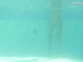 Hungarian baddy Lidia gets horny underwater with pussy