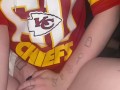 ANAL CREAMPIE in the car for the Super Bowl Chiefs Win!!