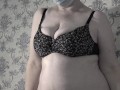 Trying on bras mature bbw milf with big saggy natural tits.