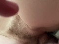 Nice Hairy Pussy and some cum on her tits