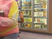 Cute Brunette  At Store