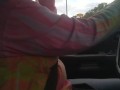 Cute Brunette Chilling and Driving