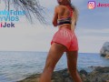 Girl dancing and Fucked On a Beach OMG! Public! Asshole filled with cum JessiJek