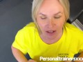 Gym milf drains all her clients