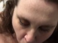 CLOSE-UP Deepthroating and sucking the tip as he CUMS in my mouth 🤤😍☺️