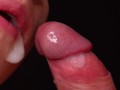CLOSE UP: Best Wet BLOWJOB in the WORLD Right NOW, All Cum on Tongue, ASMR Sucking Dick 4K