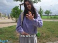 Public Agent - gorgeous natural young and skinny college girl takes Euros for outdoor flashing and sex outside with big dick