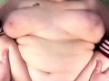 Nerdy BBW MILF gets a creampie wearing glasses & thigh high socks