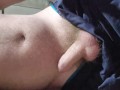 Lying outside playing with my uncut cock and foreskin