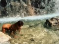 Monika Fox Posing Naked Under A Waterfall