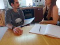 Studentessa si fa scopare dal prof a patto di essere inondata. Parte 1 (dialoghi in italiano)