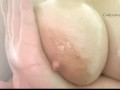 Sensual moaning sounds as I rub my big tits with oil!