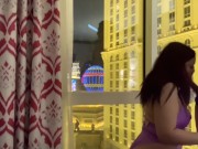 Vegas Throat goat swallows cum for sugar daddy