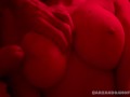 Playing with my big natural tits, female masturbation, female orgasm, long beautiful moan, and cum