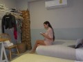 😇Amateur girl decided to pay for hostel with her tight pussy🔥 (4K)