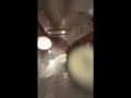 webcam under bath. girlfriend after sex in shower